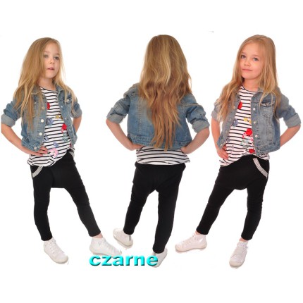 Czarne SPODNIE diamentowe TYPU LEGI