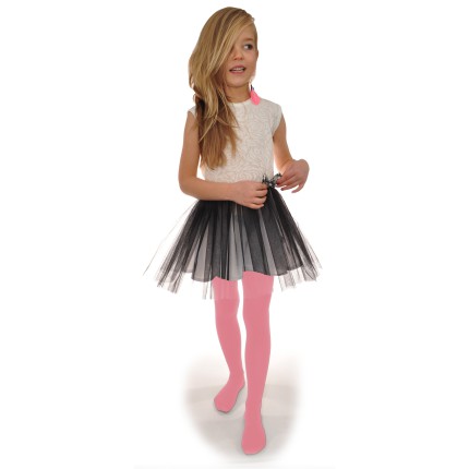 Jasno różowe RAJSTOPY MIKROFIBRA 40 DEN dziewczęce gładkie rajstopki