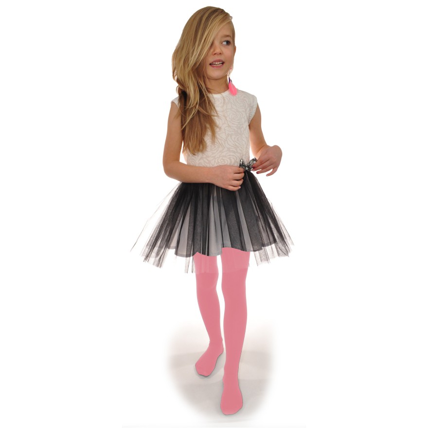 Jasno różowe RAJSTOPY MIKROFIBRA 40 DEN dziewczęce gładkie rajstopki