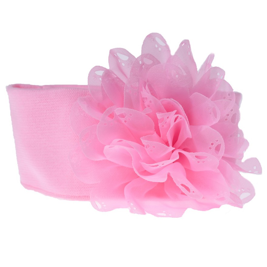 Różowa OPASKA DUŻY KWIAT