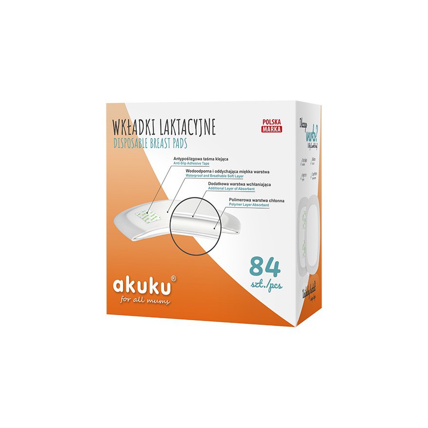 AKUKU CHŁONNE ŻELOWE WKŁADKI LAKTACYJNE 84 SZT.