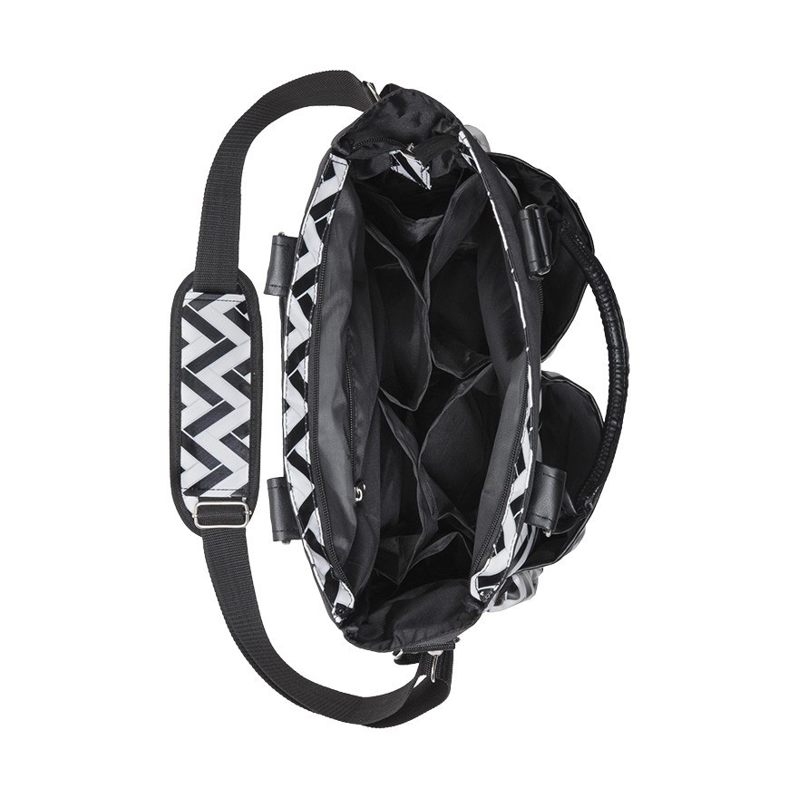 Torba dla Mamy + mata czarno biała do wózka AKUKU