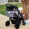 Torba dla Mamy + mata czarno biała do wózka AKUKU
