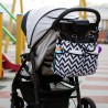 Torba dla Mamy + mata czarno biała do wózka AKUKU