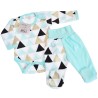 Komplet body półśpiochy TRÓJKĄTY mięta piżamka brokat
