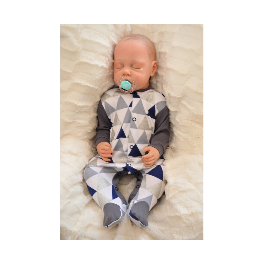 Pajac pajacyk TRÓJKĄTY grafit brokat