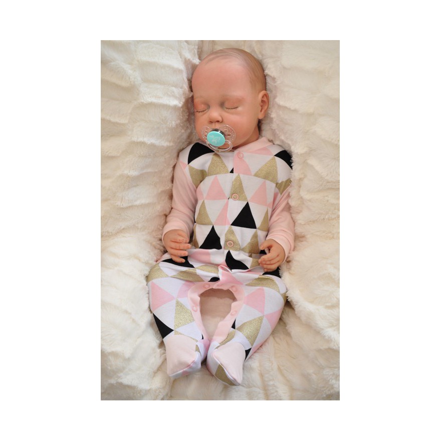 Pajac pajacyk TRÓJKĄTY róż brokat