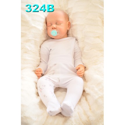 PÓŁŚPIOCHY bezuciskowe białe w misie wzór 324B