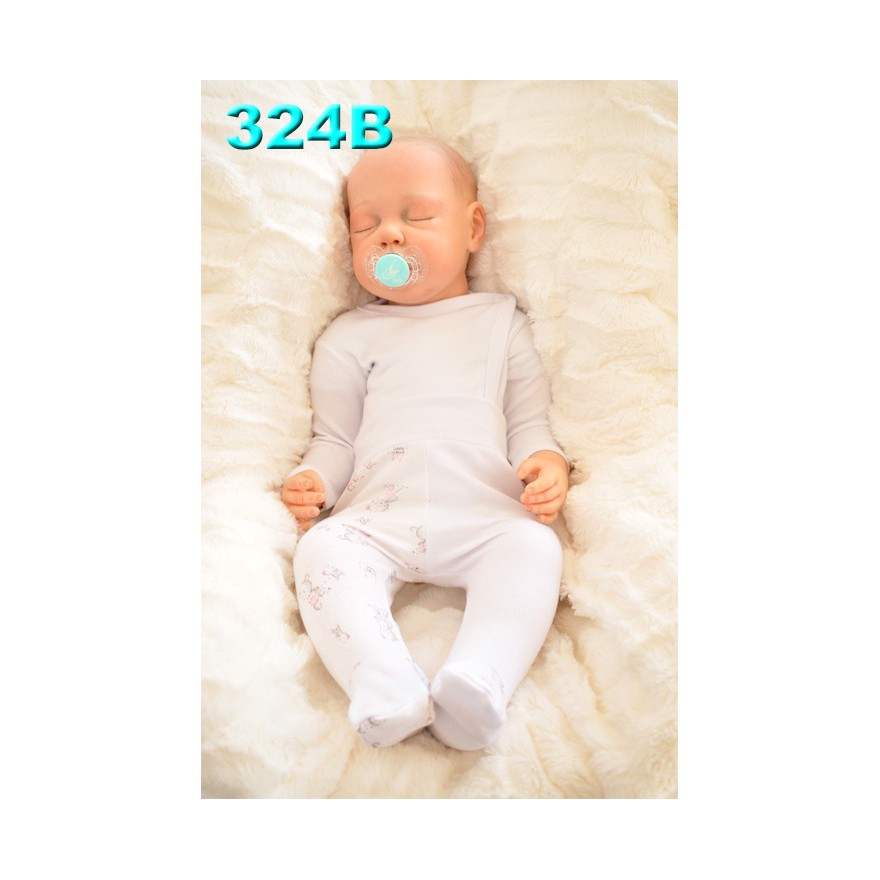 PÓŁŚPIOCHY bezuciskowe białe w misie wzór 324B