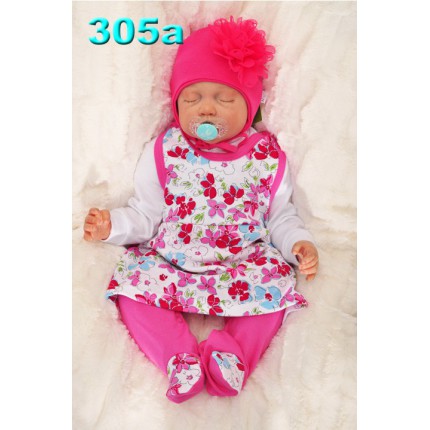 ŚPIOCHY SUKIENKA 2w1 tylko u nas! różowe w kwiaty wzór 305A