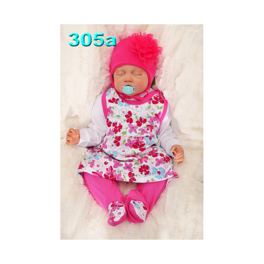 ŚPIOCHY SUKIENKA 2w1 tylko u nas! różowe w kwiaty wzór 305A