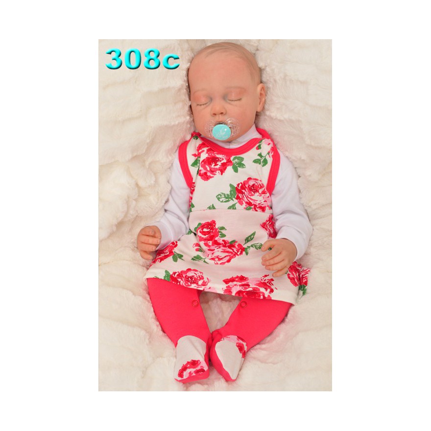 ŚPIOCHY SUKIENKA 2w1 tylko u nas! malinowe w róże wzór 308C