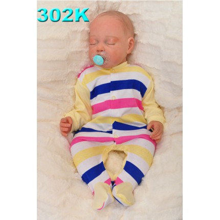 Pajac pajacyk bawełniany żółty w pasy wzór 302K