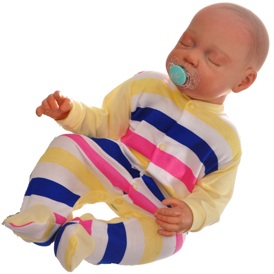 Pajac pajacyk bawełniany żółty w pasy wzór 302K