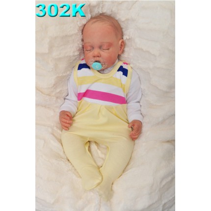 ŚPIOCHY ŚPIOSZKI bawełniane, żółte w paski, wzór 302K