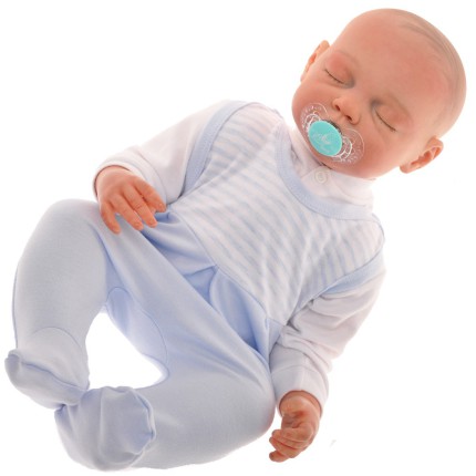 ŚPIOCHY ŚPIOSZKI bawełniane, w niebiesko-białe paski wzór 166N