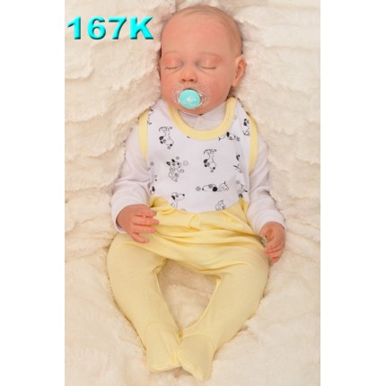 ŚPIOCHY ŚPIOSZKI bawełniane żółte w pieski wzór 167K