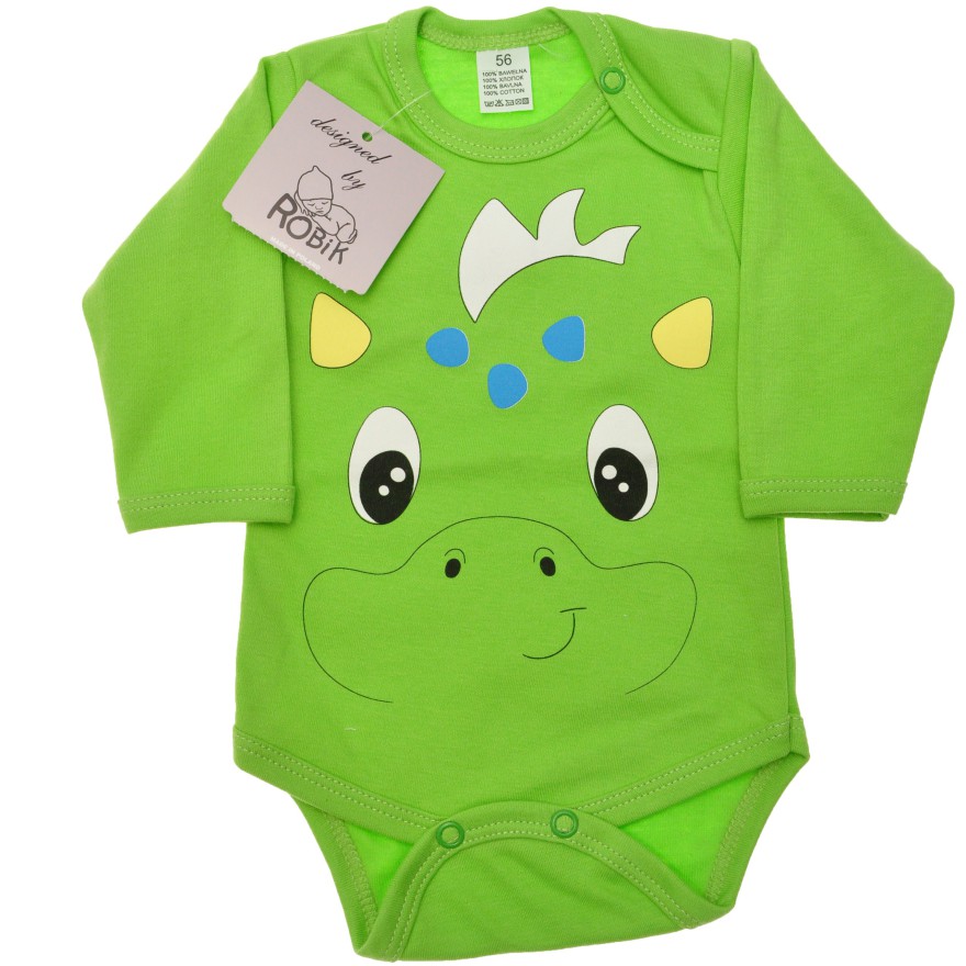 Zielone BODY SMOK długi rękaw wzór 565