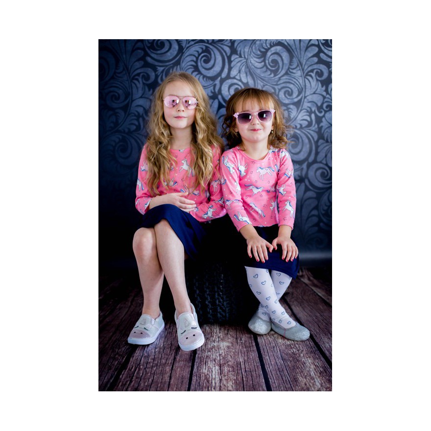 ROZKLOSZOWANA SUKIENKA Z FALBANKAMI jednorożceG