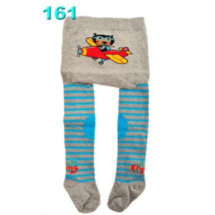 RAJSTOPY do RACZKOWANIA szare z ludkiem w samolocie POTRÓJNY ABS! wzór 161