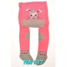 RAJSTOPY do RACZKOWANIA różowe z królikiem POTRÓJNY ABS! wzór 147