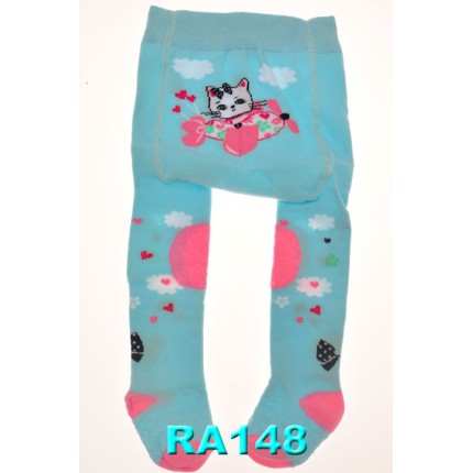 RAJSTOPY do RACZKOWANIA niebieskie z kotkiem w samolocie POTRÓJNY ABS! wzór 148