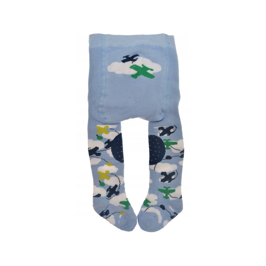 RAJSTOPY frotte do RACZKOWANIA niebieskie w samoloty POTRÓJNY ABS! wzór 120