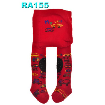 RAJSTOPY frotte do RACZKOWANIA czerwone w autka POTRÓJNY ABS! wzór 155