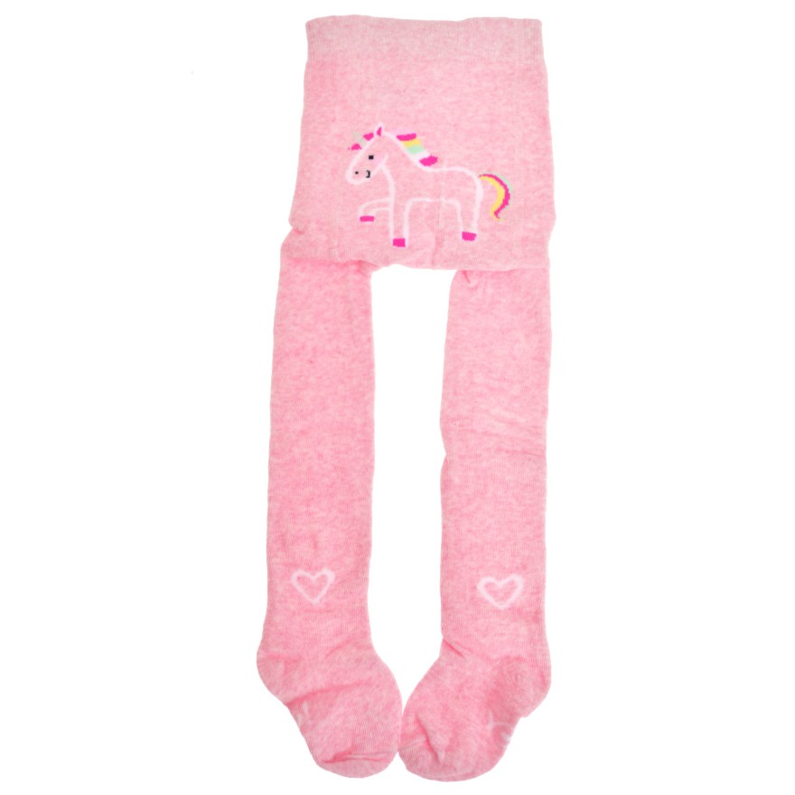 RAJSTOPY bawełniane różowe z jednorożcem wzór 560