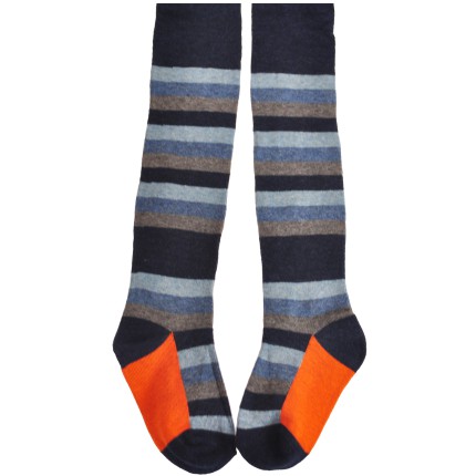 RAJSTOPY bawełniane granatowe w paski wzór 418