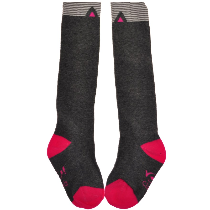 RAJSTOPY bawełniane ciemnoszare w paski wzór 566