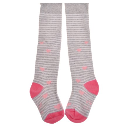 RAJSTOPY bawełniane jasnoszare w paski wzór 564