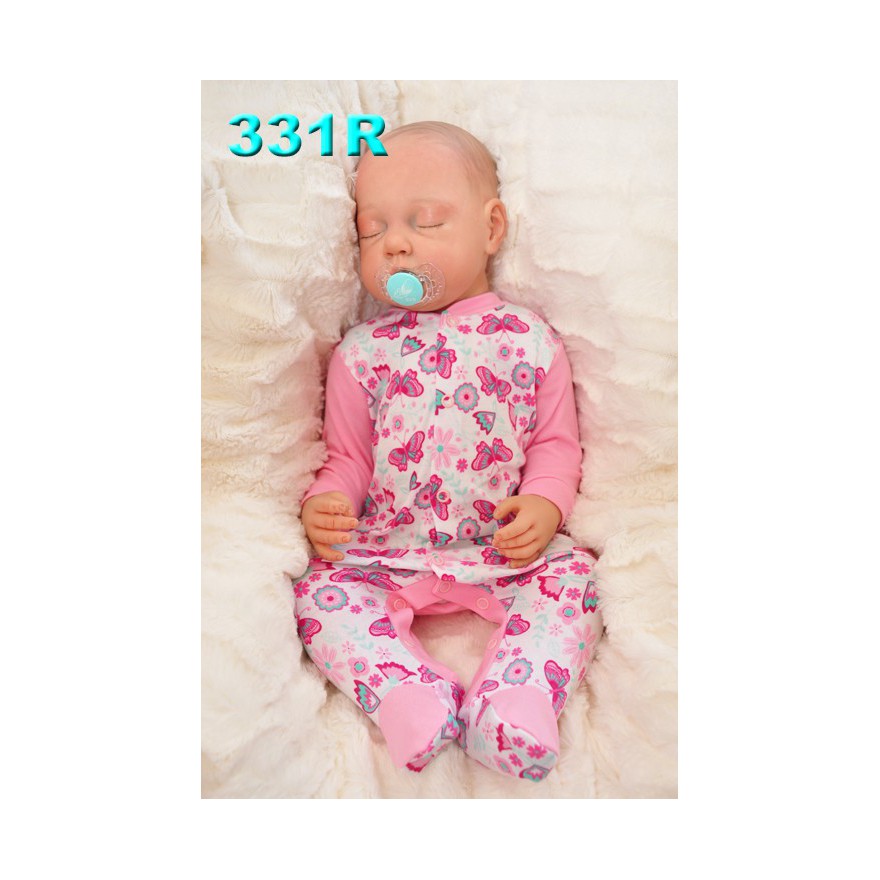 Pajac pajacyk bawełniany różowy w motyle r.56-104 wzór 331R