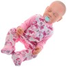 Pajac pajacyk bawełniany różowy w motyle r.56-104 wzór 331R