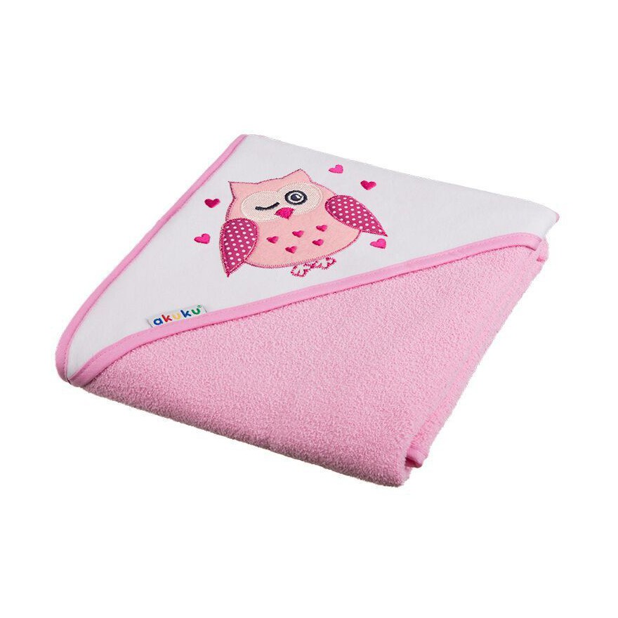 Różowe OKRYCIE KĄPIELOWE 100x100 RĘCZNIK Z KAPTUREM