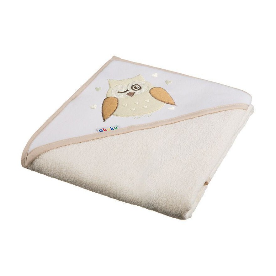 Ecru OKRYCIE KĄPIELOWE 100x100 RĘCZNIK Z KAPTUREM