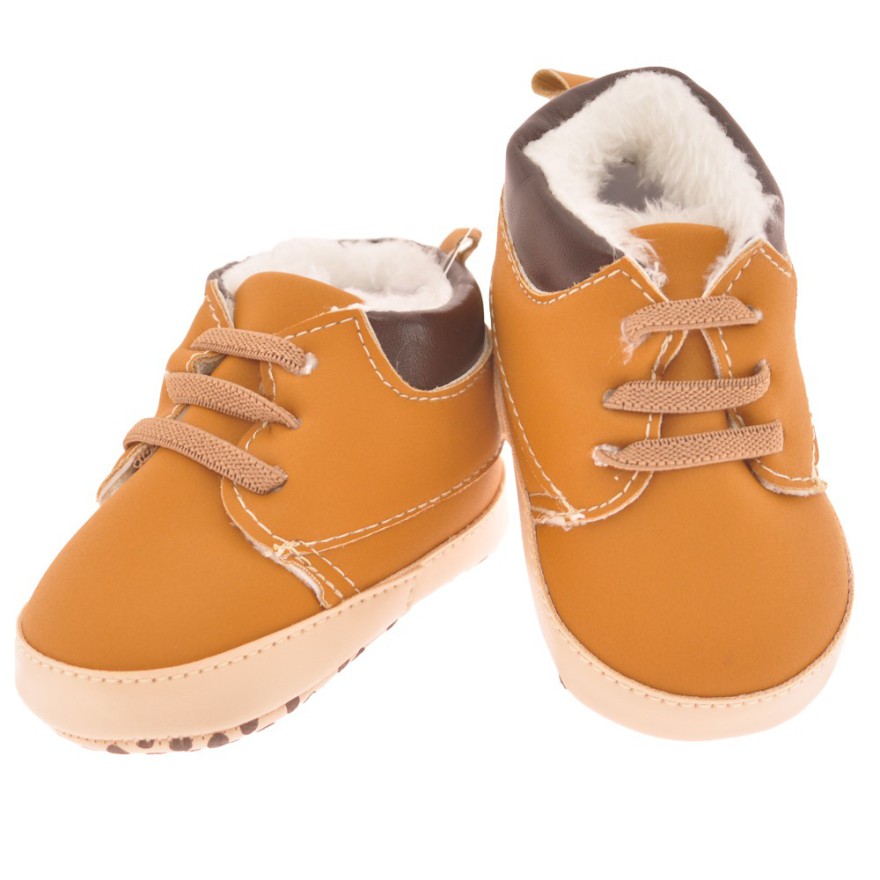 Eleganckie buty ocieplane NIECHODKI na futerku BUCIKI kamelowe