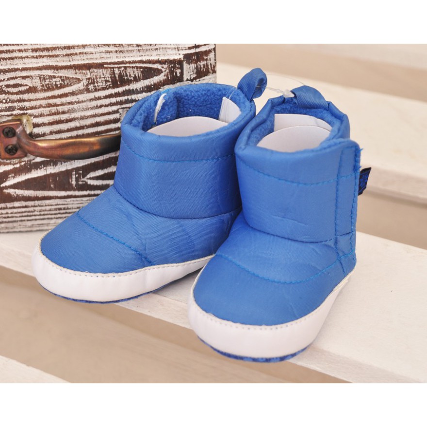 Śniegowce KOSMONAUTA buty ocieplane NIECHODKI 0-12M BUCIKI niebieskie