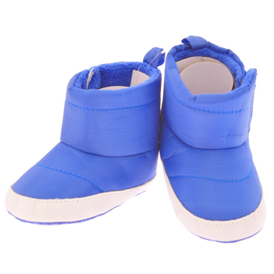 Śniegowce KOSMONAUTA buty ocieplane NIECHODKI 0-12M BUCIKI niebieskie