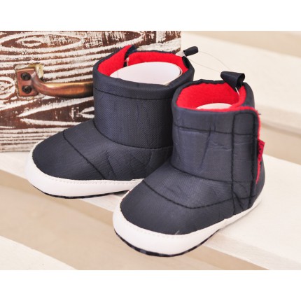 Śniegowce KOSMONAUTA buty ocieplane NIECHODKI BUCIKI granatowe