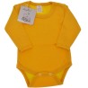 Musztardowe BODY z długim rękawem