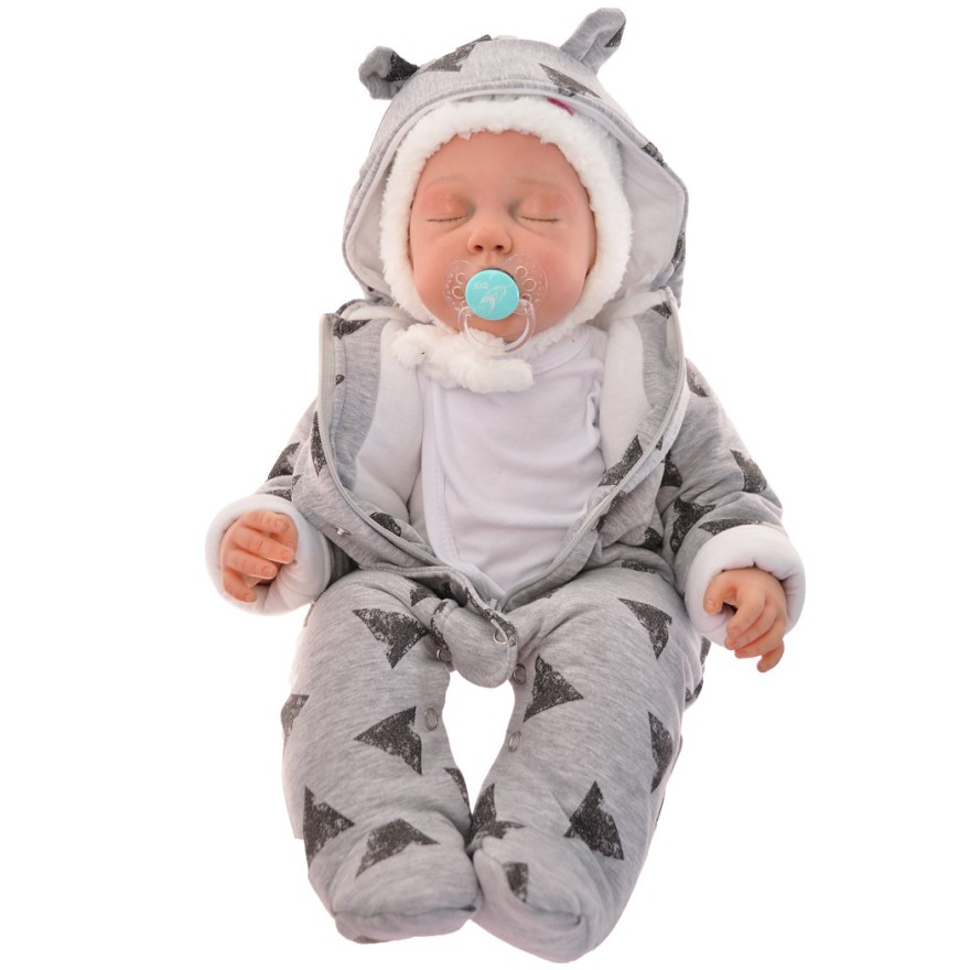 OCIEPLANY KOMBINEZON w trójkąty brokat wiosna jesień