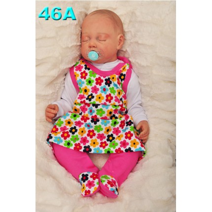 ŚPIOCHY SUKIENKA 2w1 tylko u nas! amarantowe w kwiaty wzór 46A