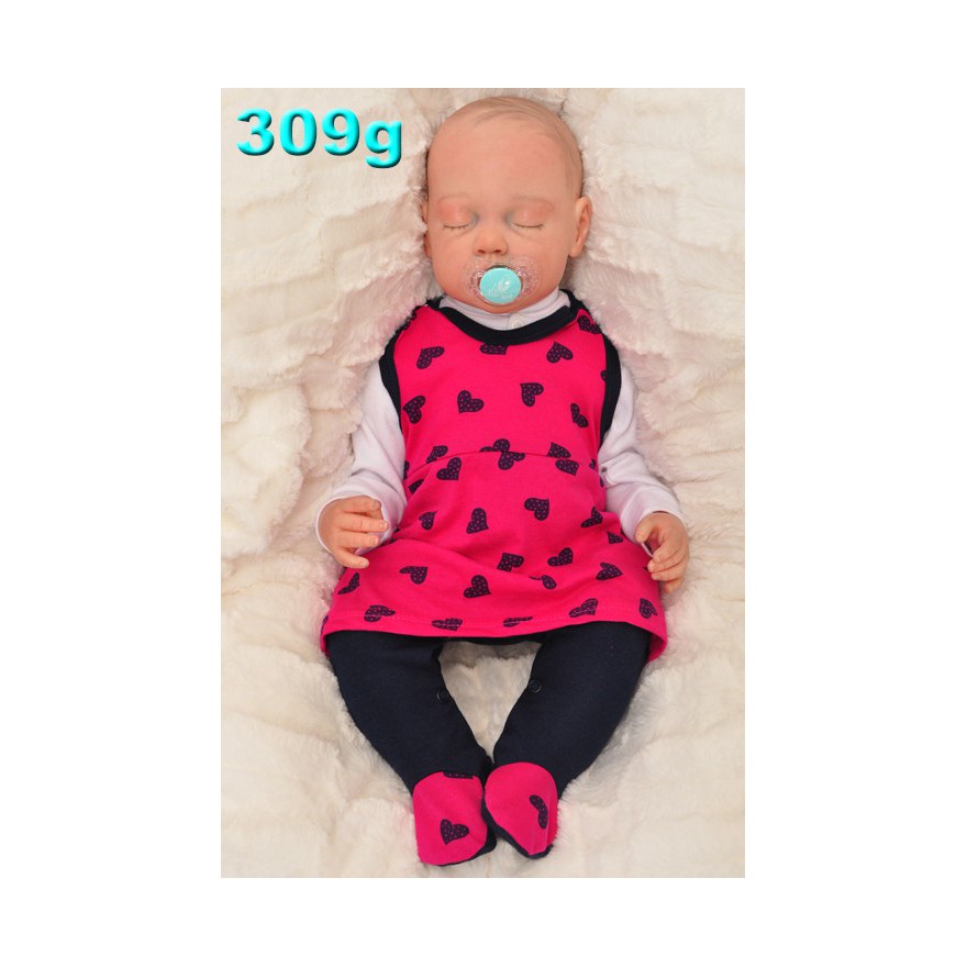 ŚPIOCHY SUKIENKA 2w1 tylko u nas! amarantowe w serca r.56-74 wzór 309G