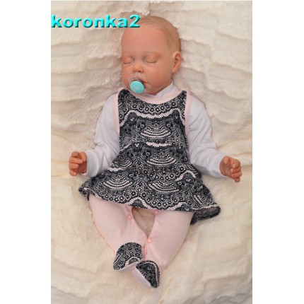 Różowe ŚPIOCHY SUKIENKA 2w1 tylko u nas! wzór koronka2R