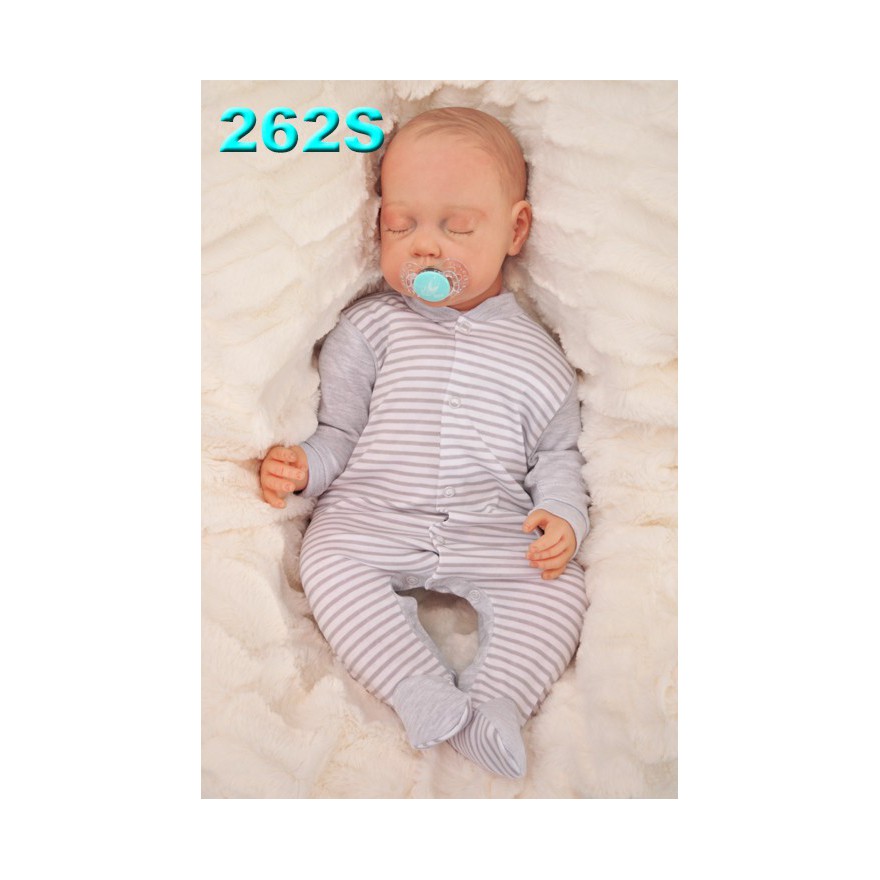 Pajac pajacyk bawełniany w szare paski wzór 262s