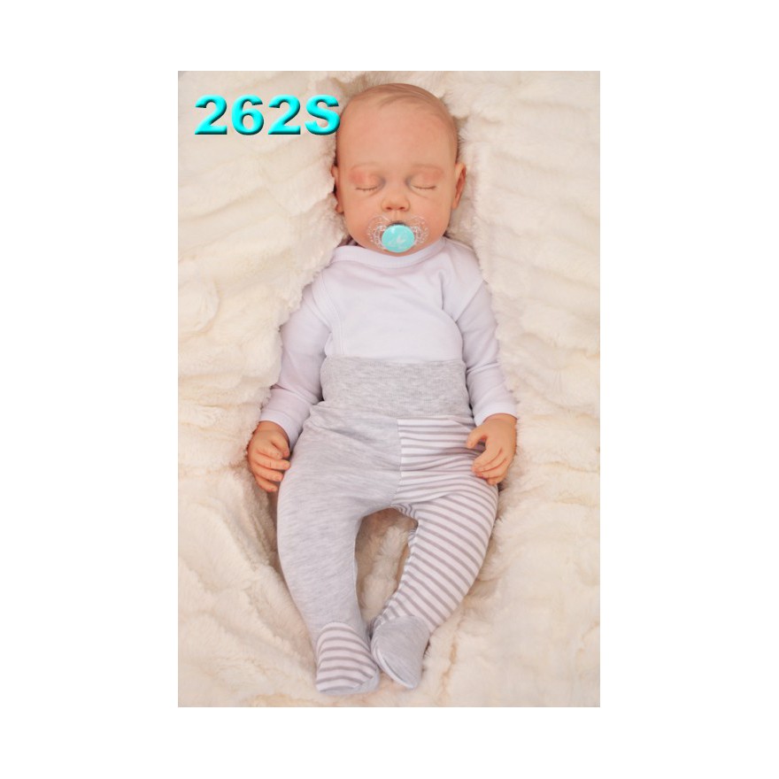 PÓŁŚPIOCHY bezuciskowe szare w paski wzór 262S