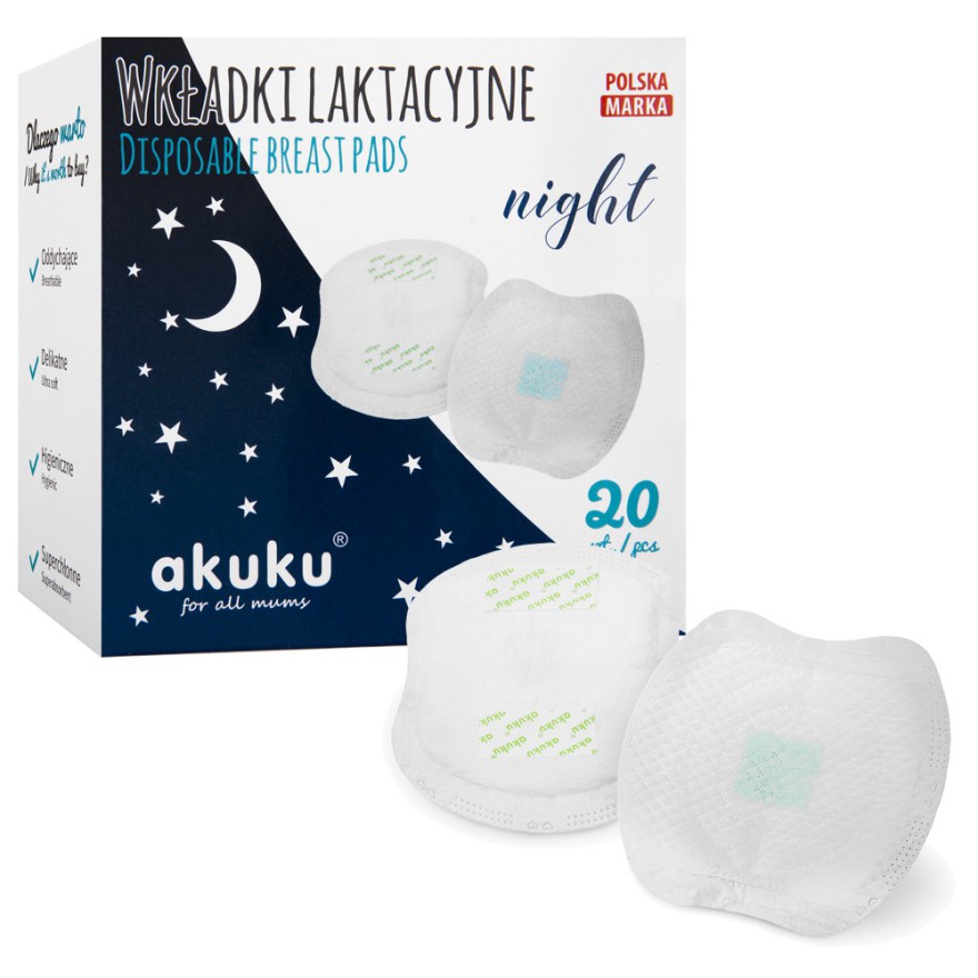 Wkładki laktacyjne NIGHT żelowe ultrachłonne 20 szt