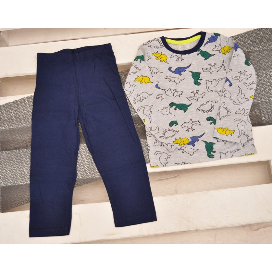 Piżama chłopięca DINOZAURY piżamka długi rękaw