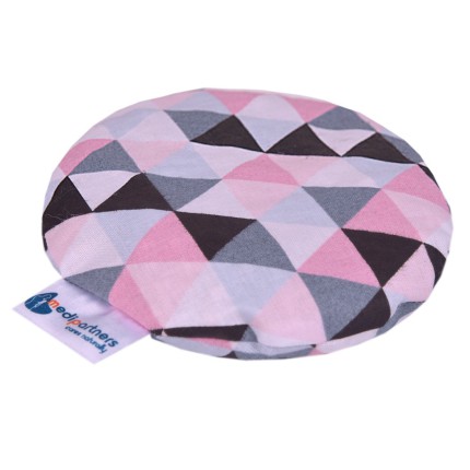 SUCHY TERMOFOR NA KOLKĘ poduszka z pestek wiśni T1 trójkąty różowe